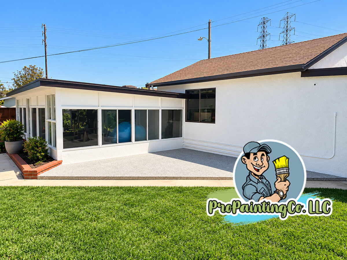 Los Angeles stucco exterior Painted stucco exterior on a Los Angeles home